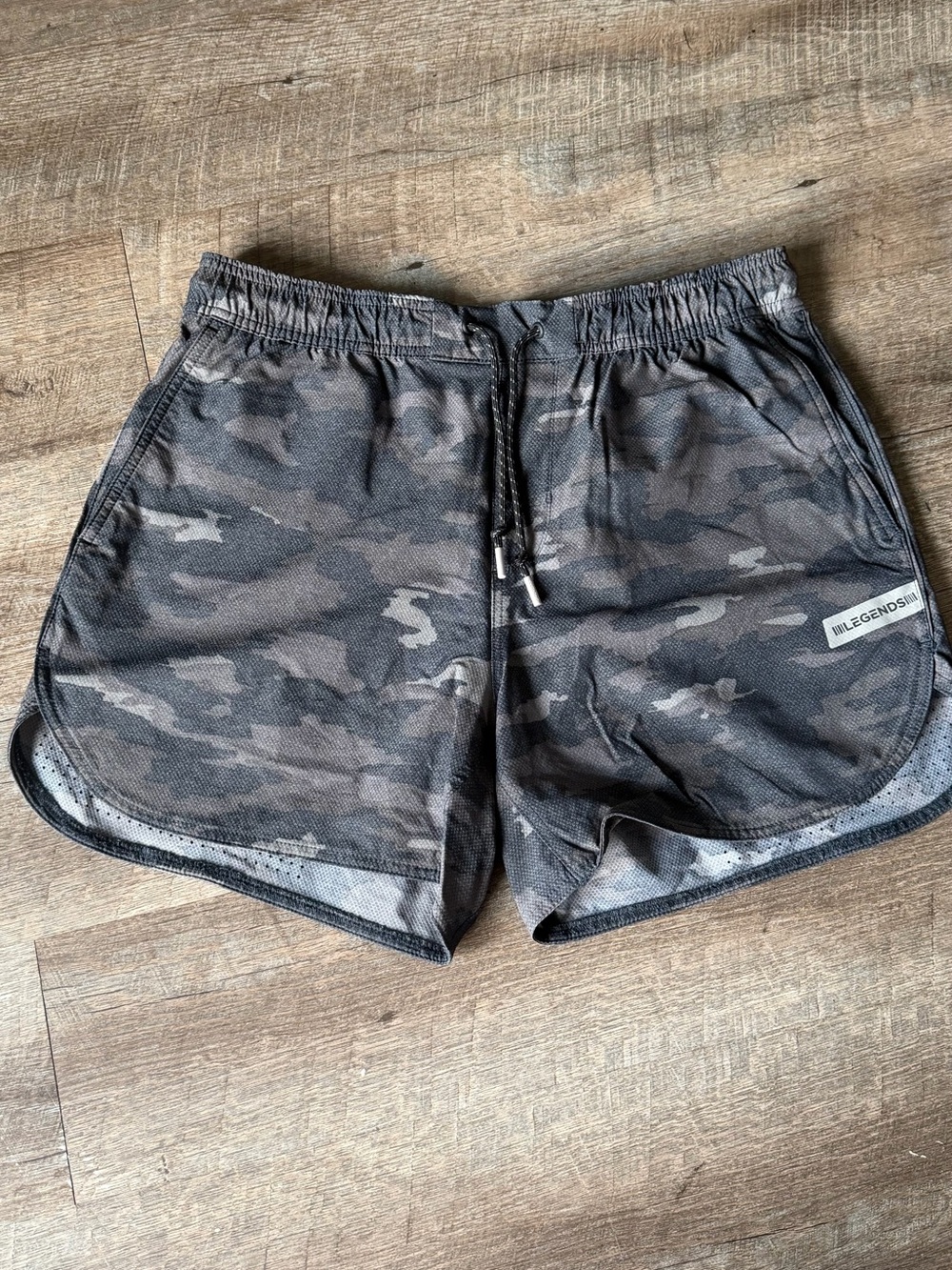 Legends Camo Athletic Shorts for Men - Charcoal Gray